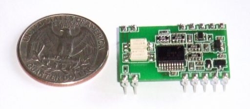 The system on chip next to a US quarter for sizing reference!